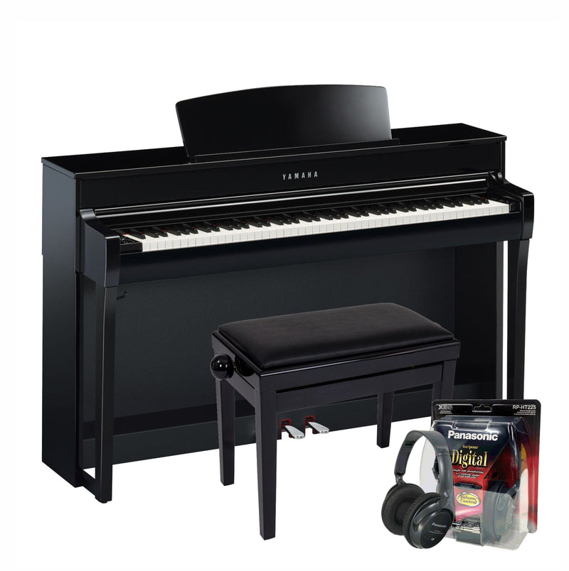 Yamaha CLP745PE Polished Ebony Digital Piano Value Package