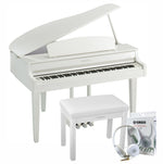Yamaha CLP765GP Polished White Branded Accessories Package