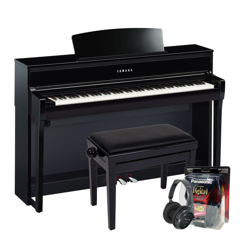 Yamaha CLP775PE Polished Ebony Digital Piano Value Package