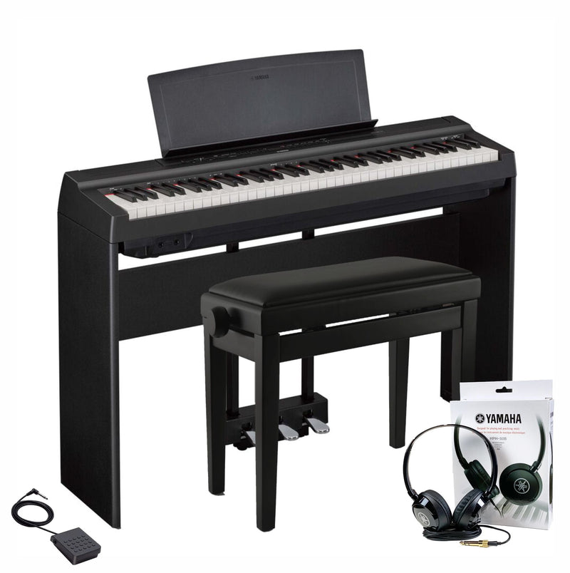Yamaha P121 Black Piano Elite Package