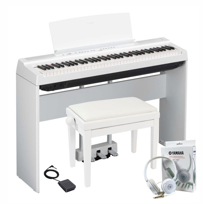 Yamaha P121 White Piano Elite Package