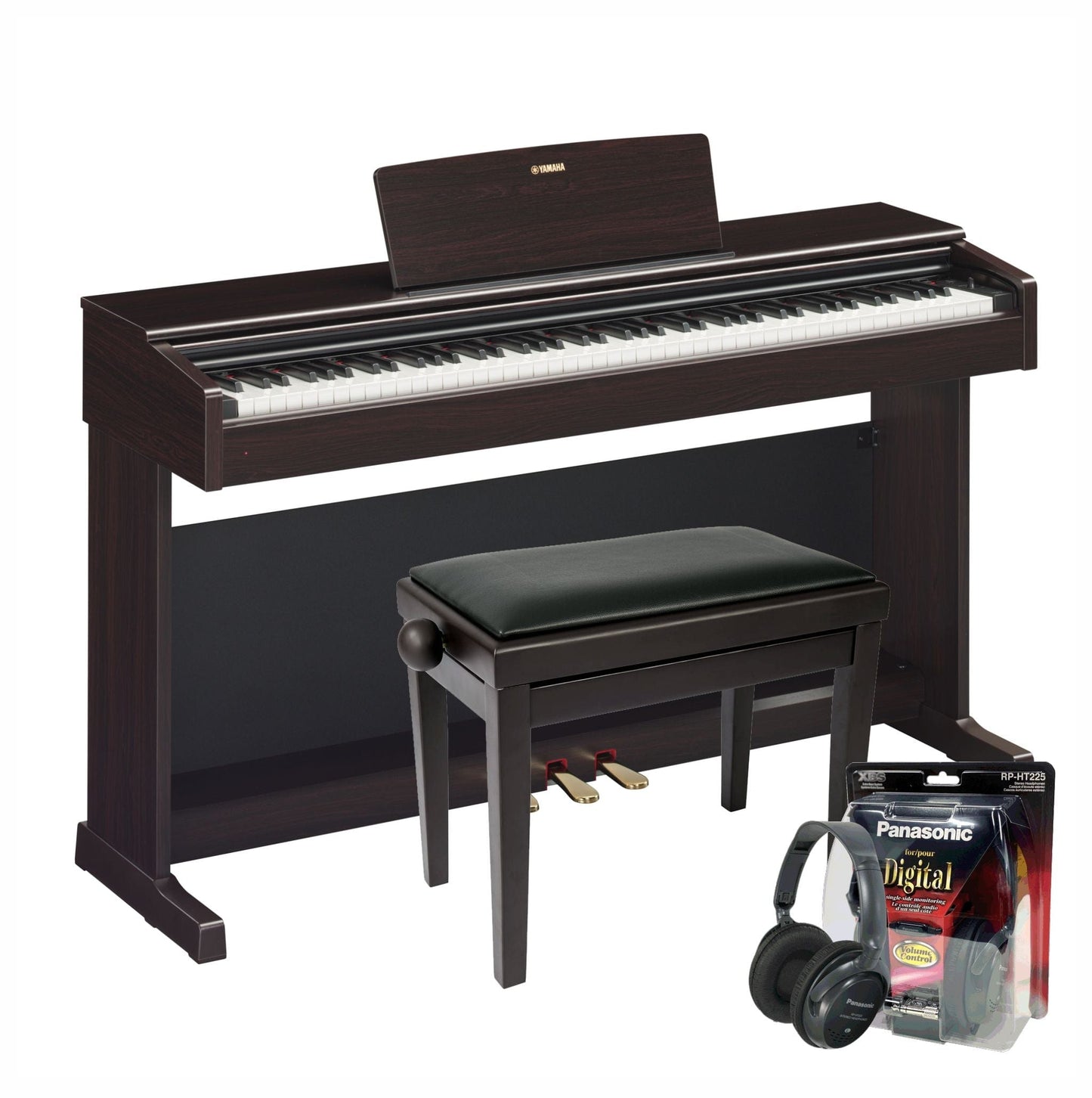 Yamaha YDP145 Rosewood Digital Piano Value Package