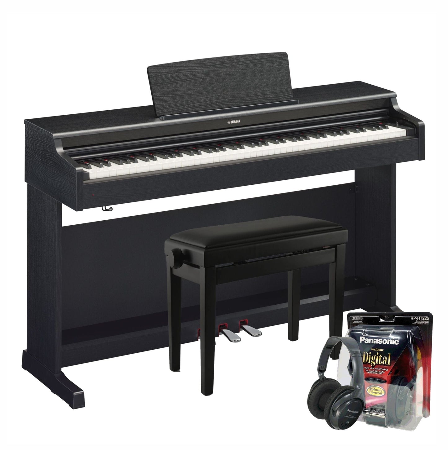 Yamaha YDP165 Black Digital Piano Value Package