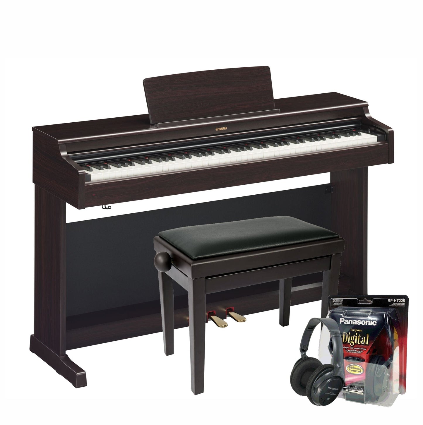 Yamaha YDP165 Rosewood Digital Piano Value Package