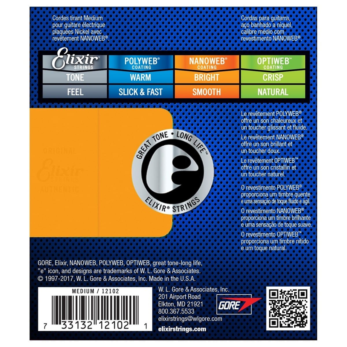 Elixir NanoWeb 11-49 Medium Electric Guitar Strings