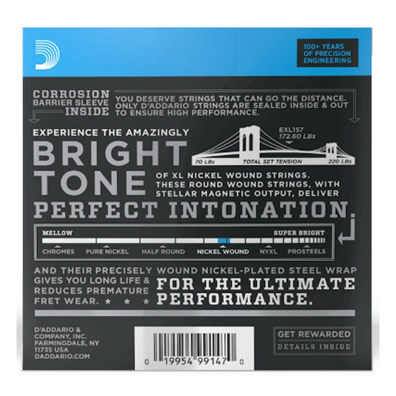 Daddario EXL157 Baritone Guitar String Set