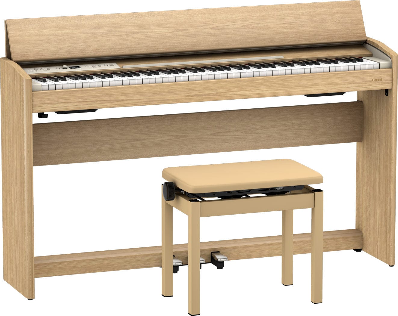 Roland F701 Light Oak Digital Piano Value Package