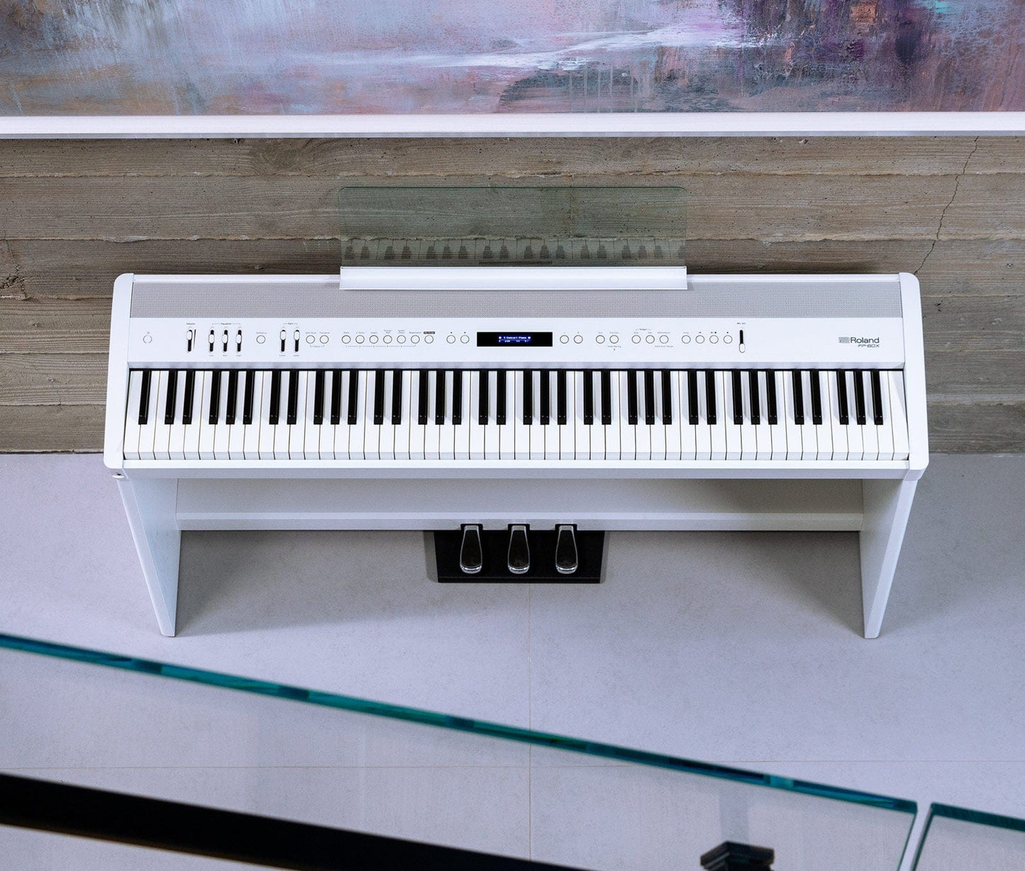 Roland FP60X White Digital Piano Home Package