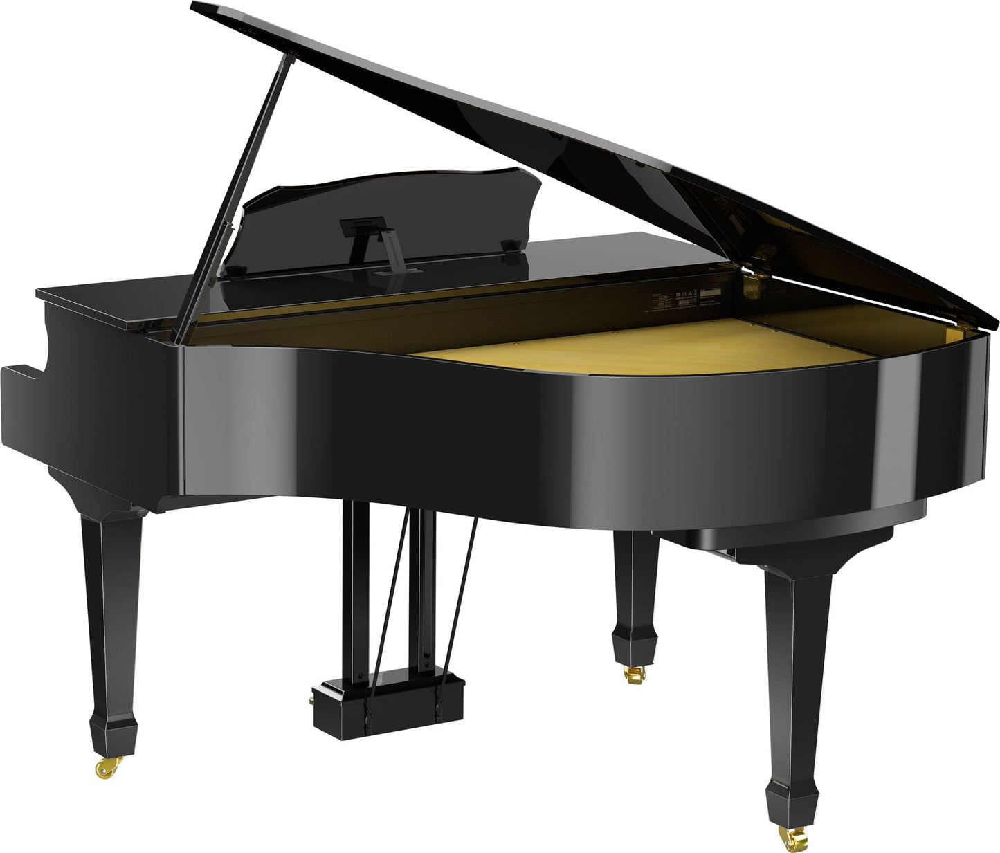 Roland GP9M Self-Playing Digital Grand Piano; Polished Ebony Concert Package