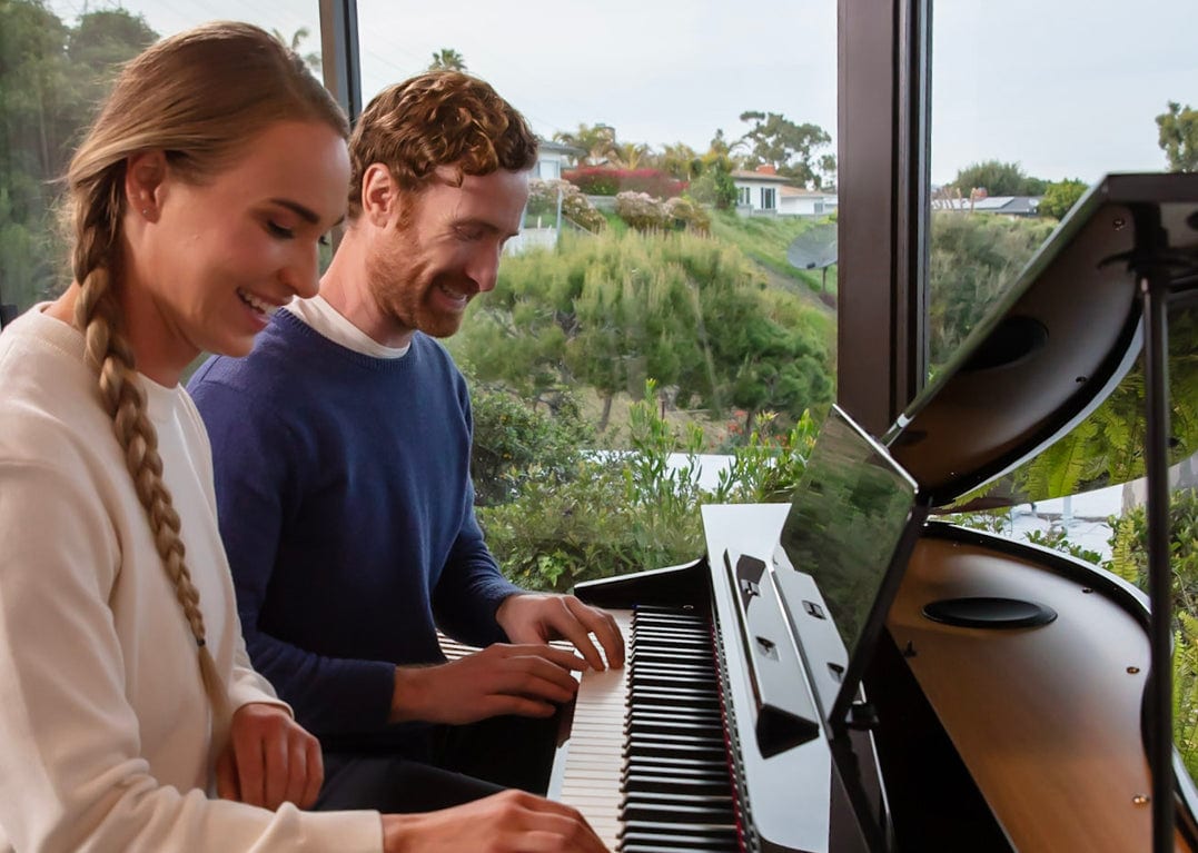 Roland GP3 Digital Compact Grand Piano Concert Package; Polished Ebony