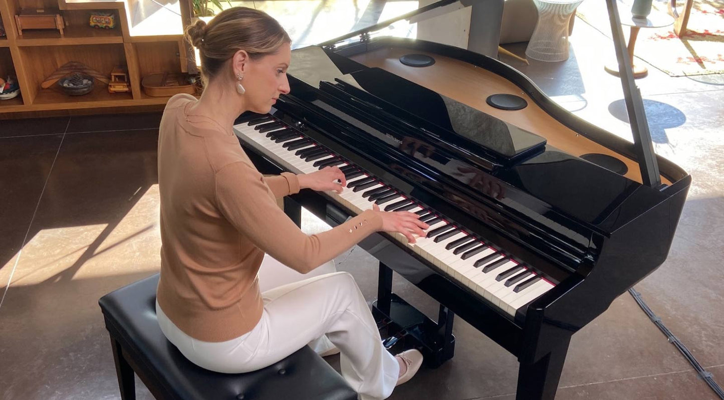 Roland GP6 Digital Grand Piano; Polished Ebony Value Package