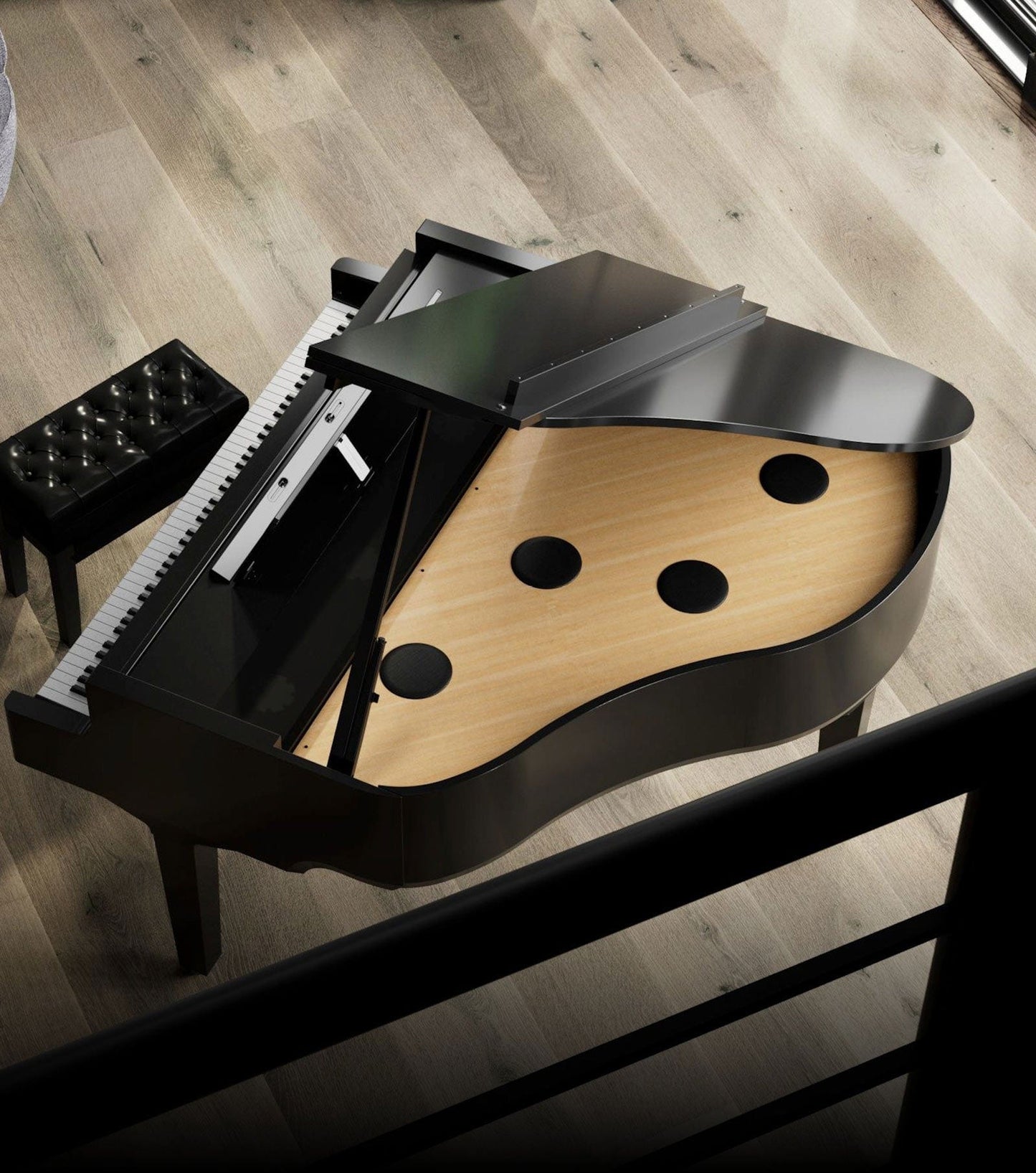 Roland GP9 Digital Grand Piano; Polished Ebony