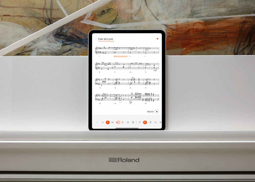 Roland GP9 Digital Grand Piano; Polished White