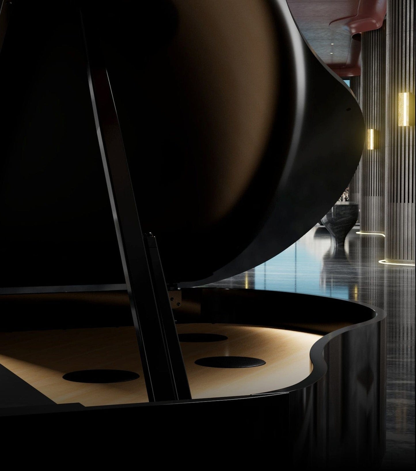 Roland GP9 Digital Grand Piano; Polished Ebony