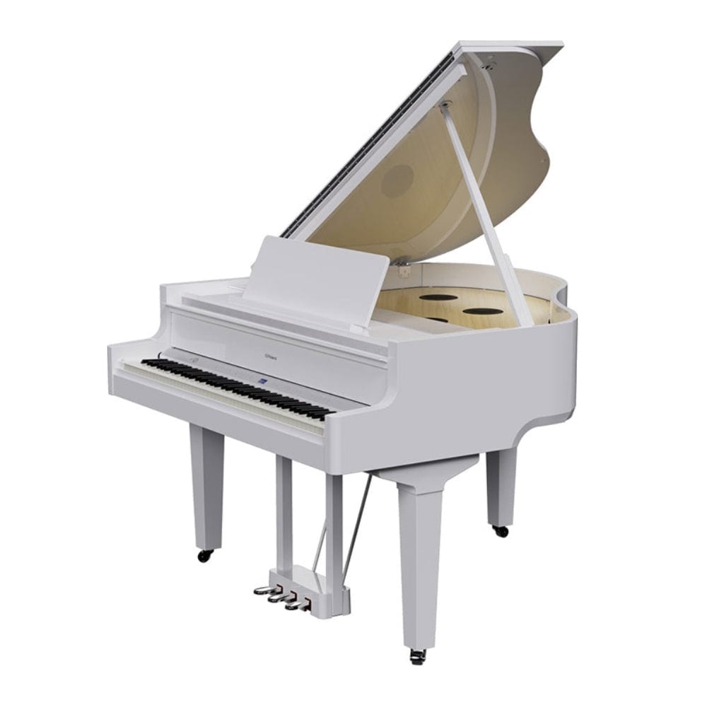 Roland GP9 Digital Grand Piano; Polished White Concert Package