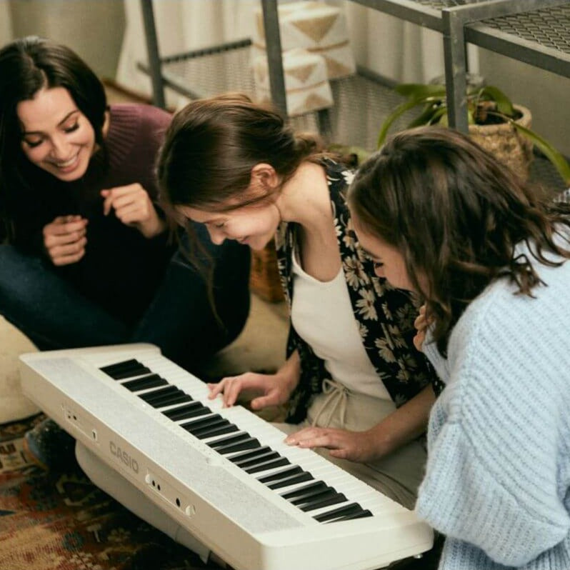 Casio CT-S1 Digital Piano; White Value Package with White Stand