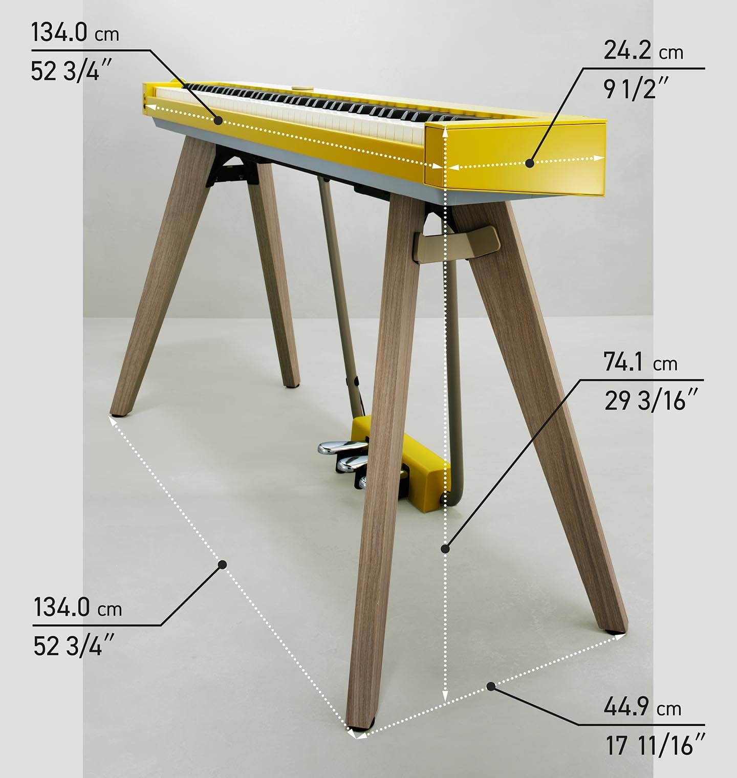 Casio Privia PX-S7000 Digital Piano with Wooden Keys; Harmonius Mustard