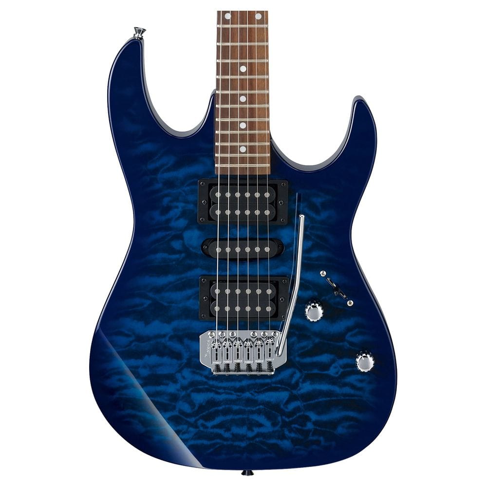 Ibanez GRX70QA TBB Trans Blue Burst Guitar