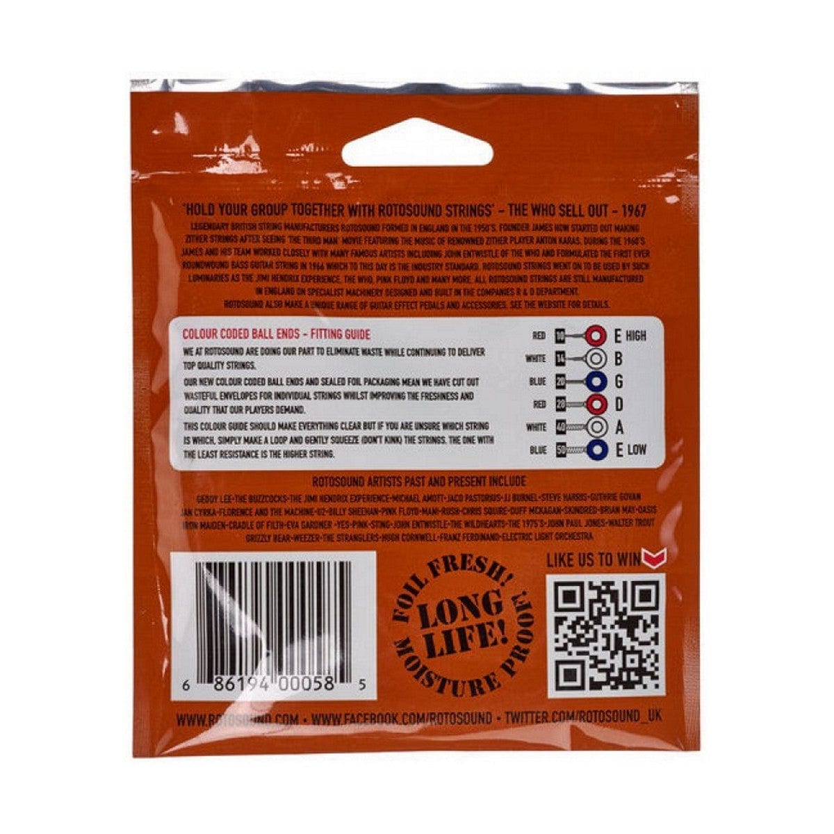 Rotosound JK11 Roto Bronze Acoustic Guitar String Set