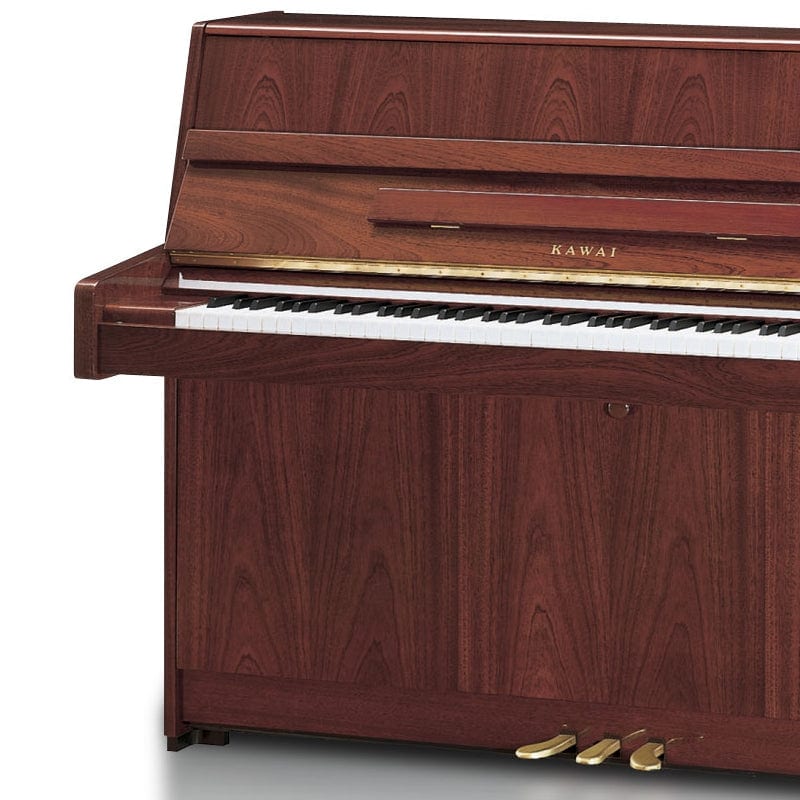 Kawai K15E Upright Piano; Mahogany Polished
