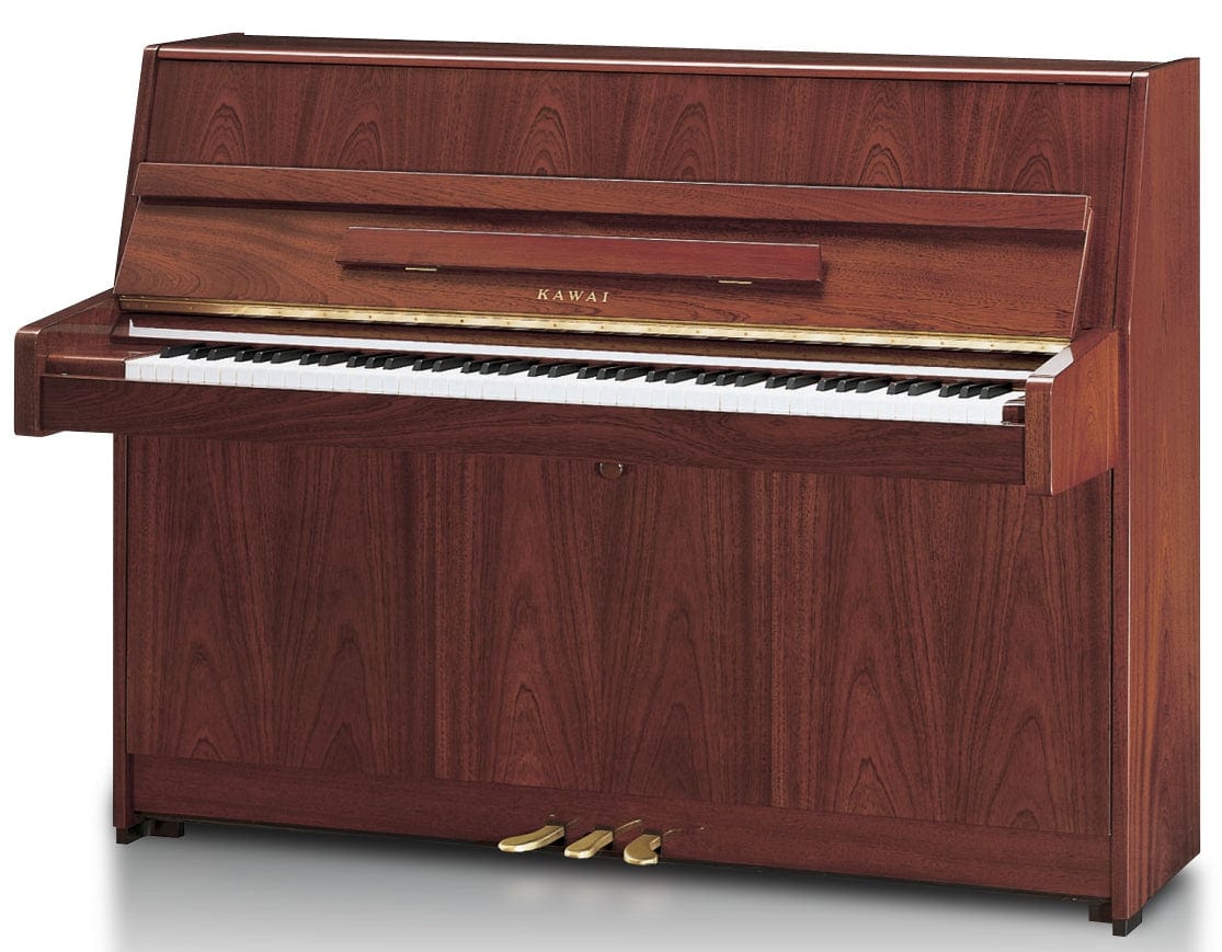 Kawai K15E Upright Piano; Mahogany Polished