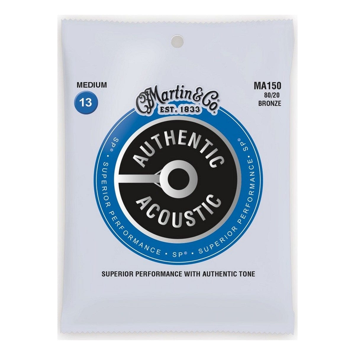 Martin MA150 Authentic Acoustic SP 80/20 Bronze Medium Guitar Strings