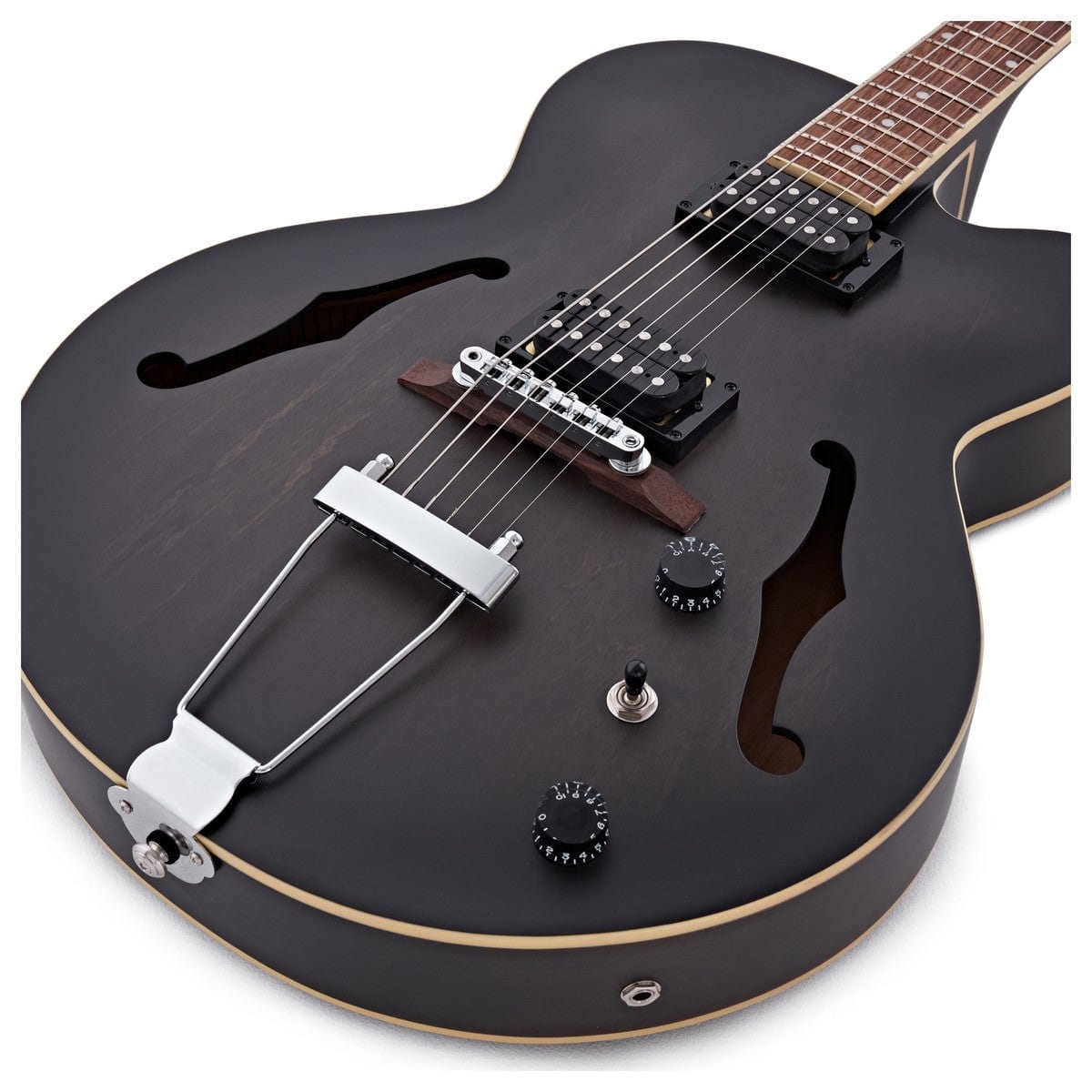 Ibanez Artcore AF55 TKF Trans Black Flat Guitar