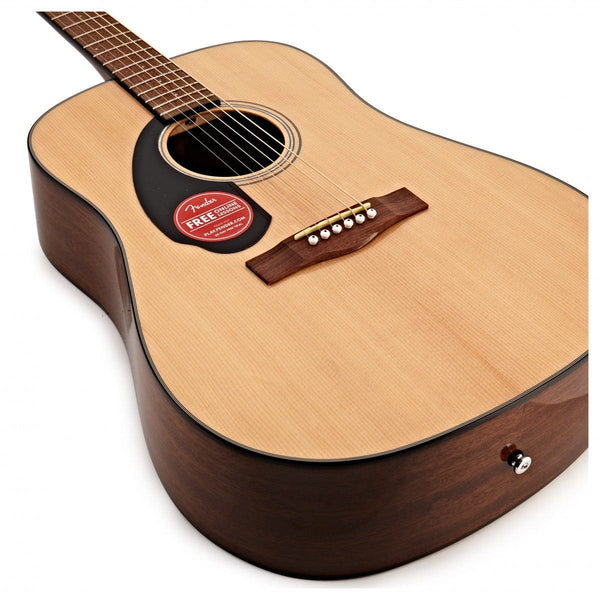 Fender CD-60S Left Hand Walnut Natural Acoustic Guitar