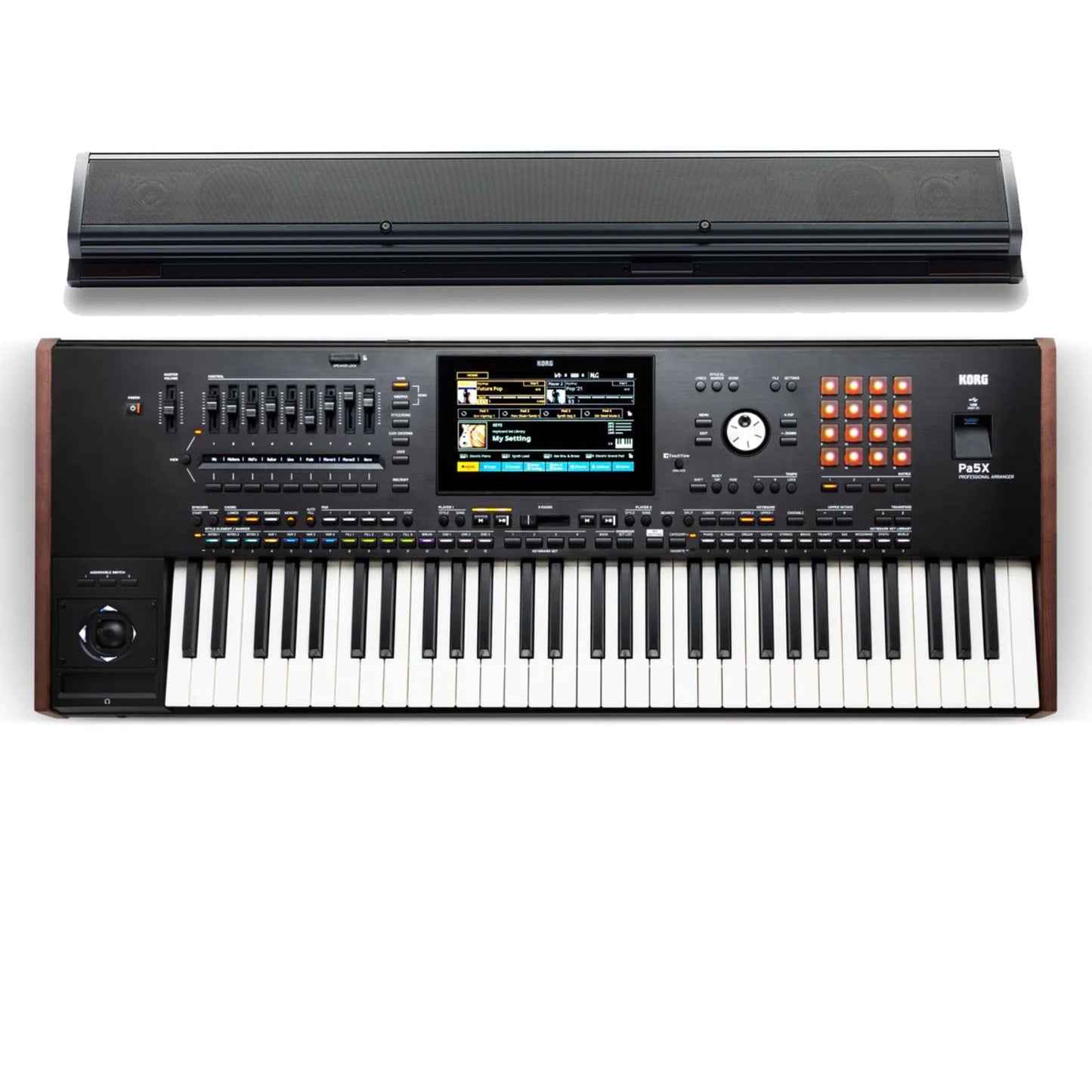 Korg Pa5X 61 Note Keyboard with PaAS Speaker Bundle