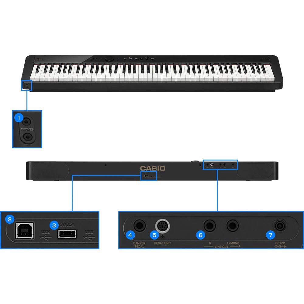 Casio PX-S1100 Black Digital Piano Home Package