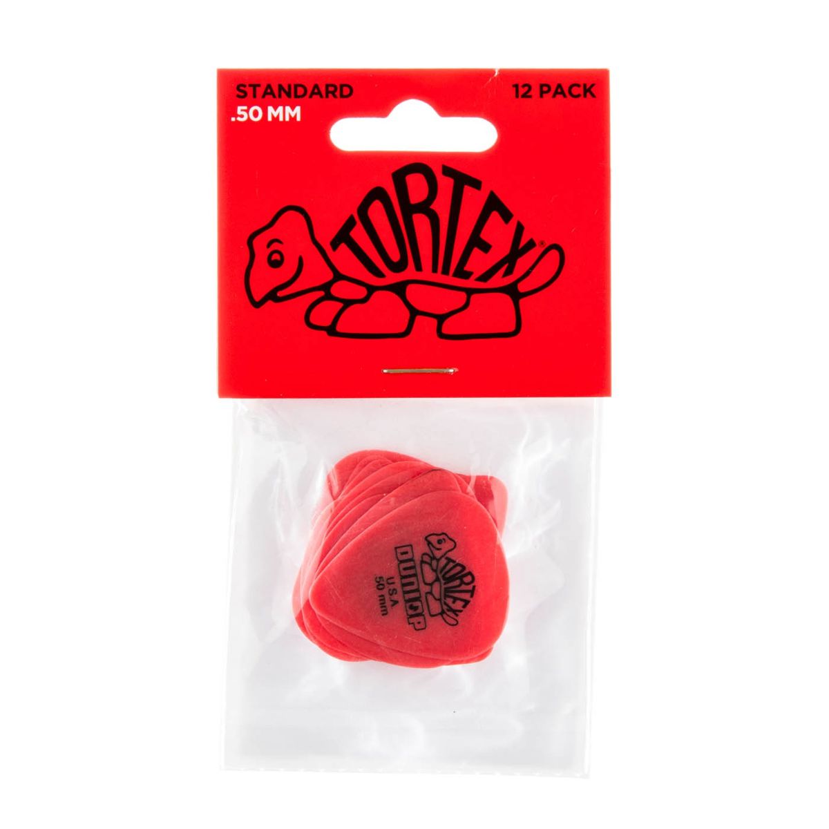 Jim Dunlop TORTEX Plectrums .50MM Red 12 Pack