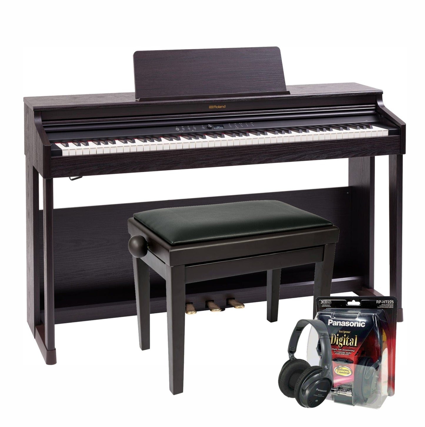Roland RP701 Dark Rosewood Digital Piano Value Package