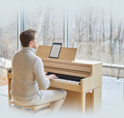 Roland HP704 Digital Piano; Light Oak