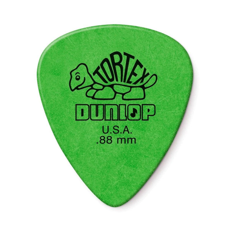 Jim Dunlop TORTEX Plectrums .88MM Green 12 Pack