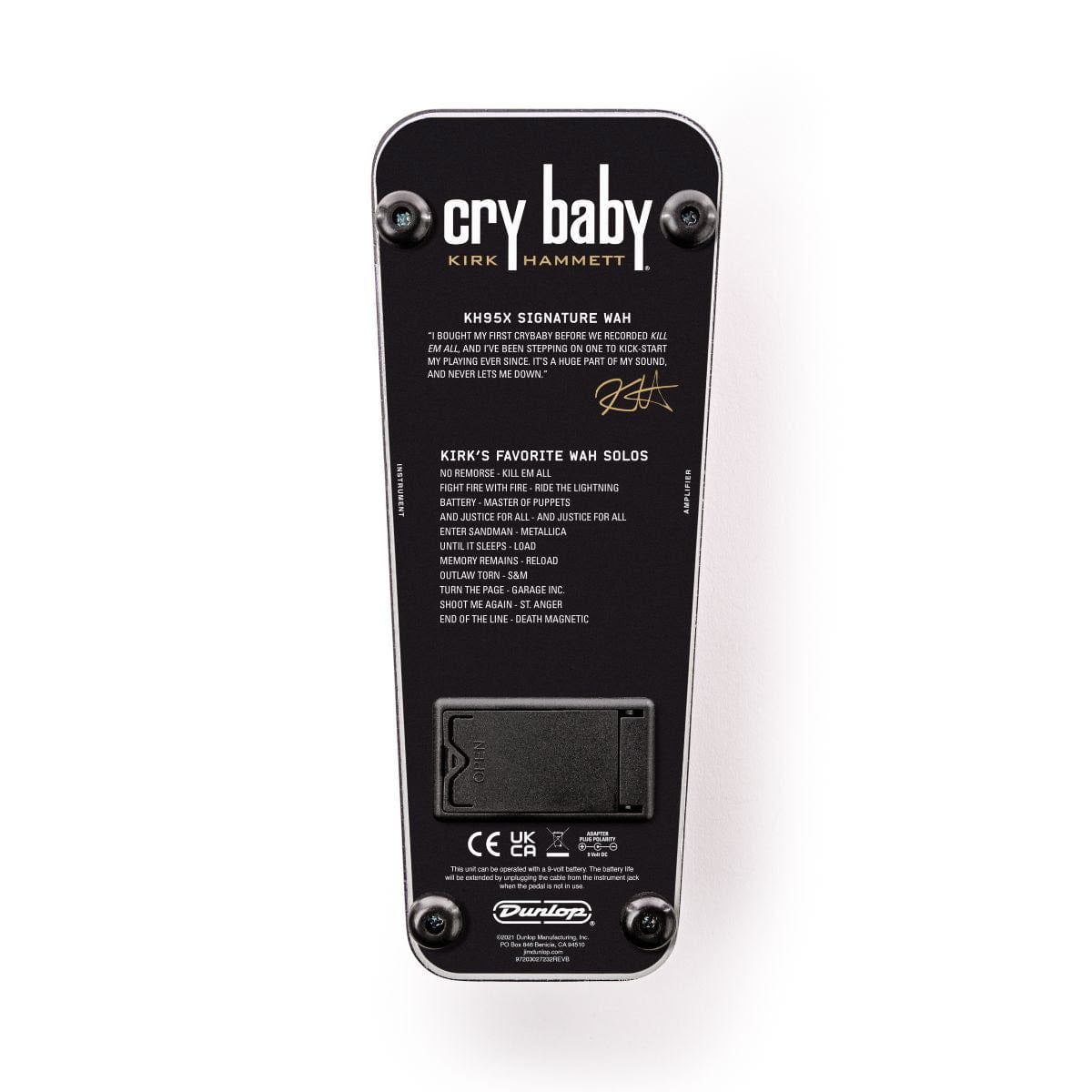 Jim Dunlop Kirk Hammett Collection Cry Baby Wah Pedal