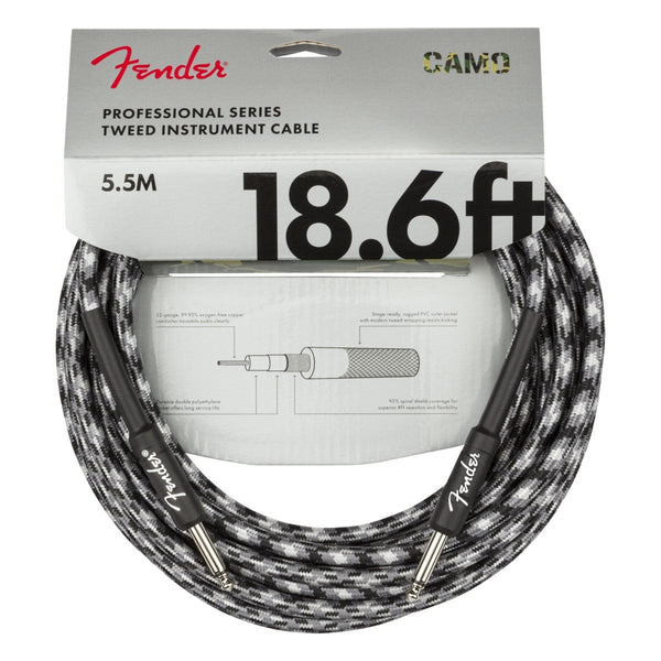 Fender Professional Series Instrument Cable Straight/Straight 18.6' Winter Camo
