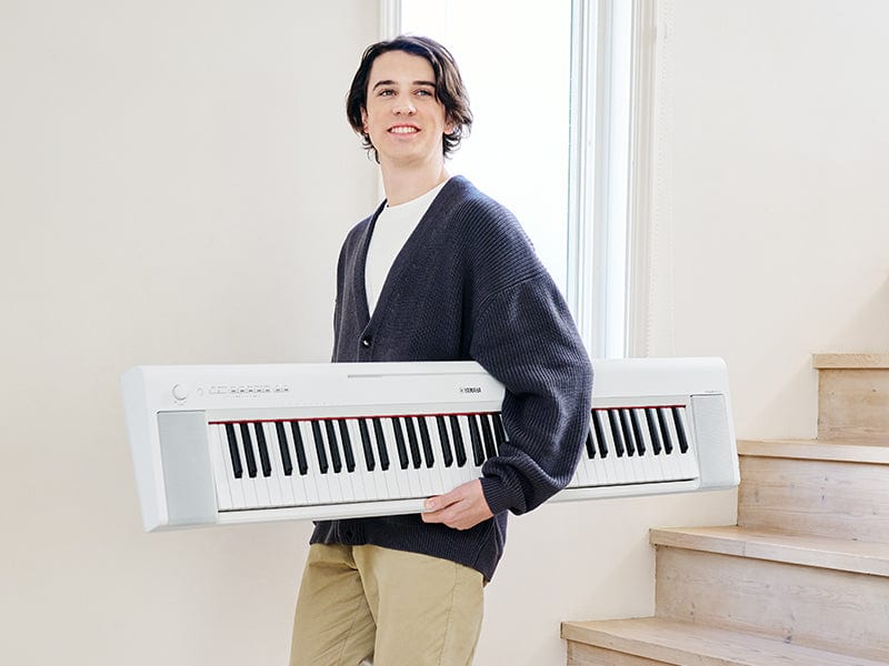 Yamaha Piaggero NP35 Smart Portable Piano; White | Bonners Music