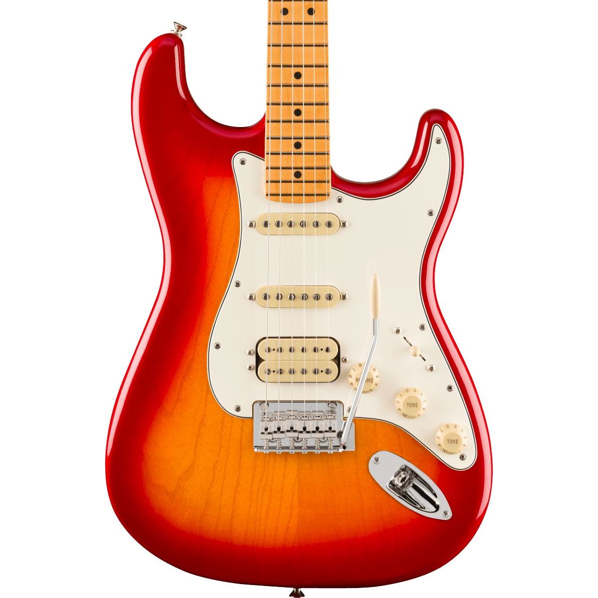 Fender Player II Stratocaster HSS; Maple Fingerboard; Aged Cherry Burst | With FREE Gigbag