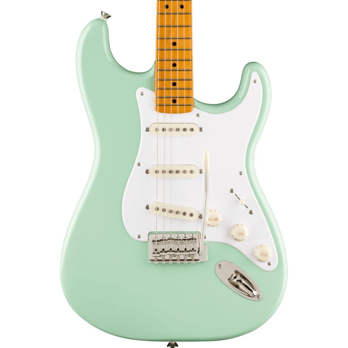 Squier Classic Vibe '50s Stratocaster HT, Maple Fingerboard, Parchment Pickguard, Surf Green
