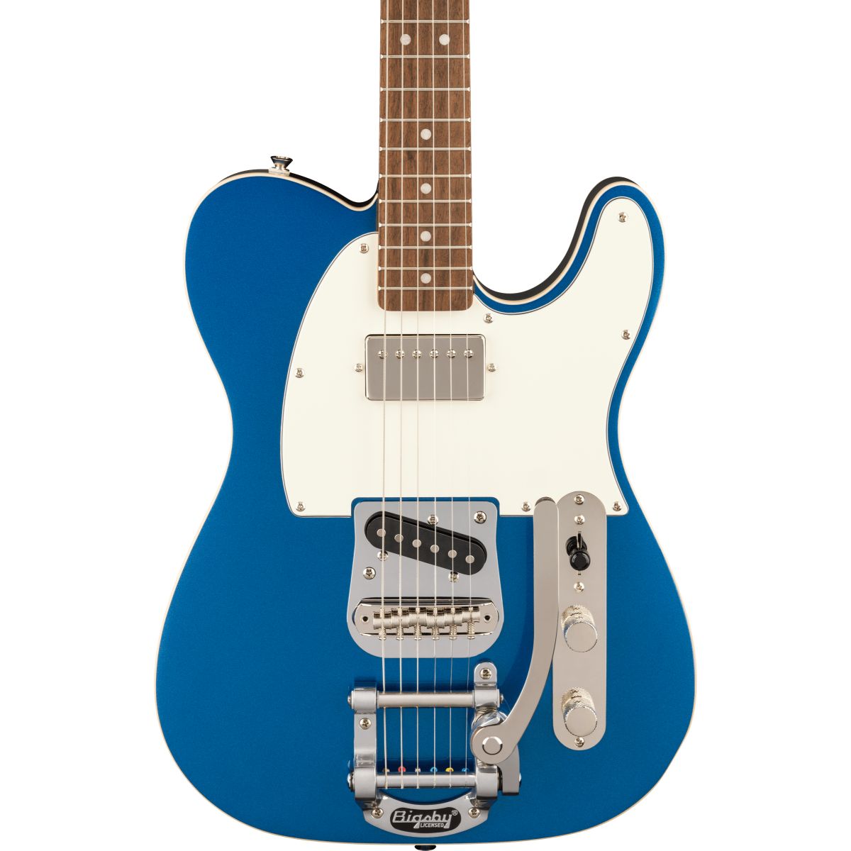 Squier Classic Vibe Custom Telecaster SH with Bigsby, Parchment Pickguard, Lake Placid Blue