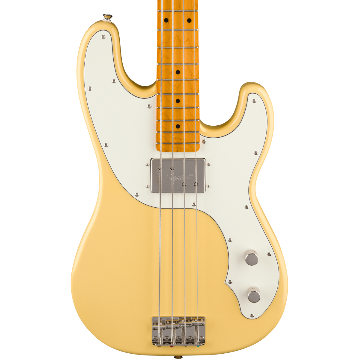 Squier Classic Vibe Telecaster Bass, Maple Fingerboard, Parchment Pickguard, Vintage White