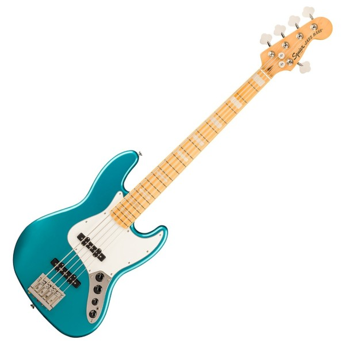 Squier Classic Vibe Active '70s Jazz Bass V, Maple Fingerboard, Parchment Pickguard, Ocean Turquoise