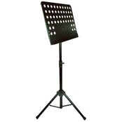 TGI Heavy Duty Conductor's Music Stand with Solid Desk & Carry Bag – Black