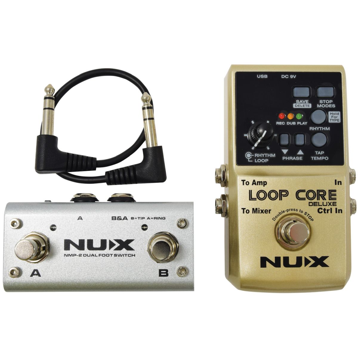 NUX Loop Core Deluxe 24-bit Looper Pedal Bundle