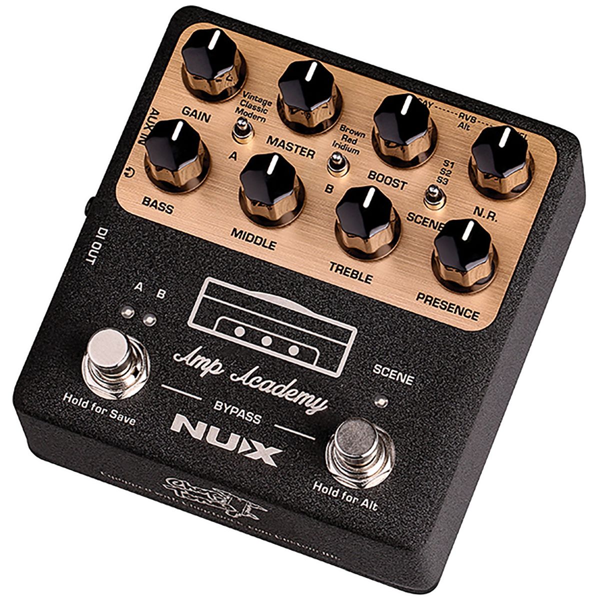 NUX Amp Academy エフェクター NUX Amp Academy Pedal | With 2 FREE Pedal Topper | Bonners Music