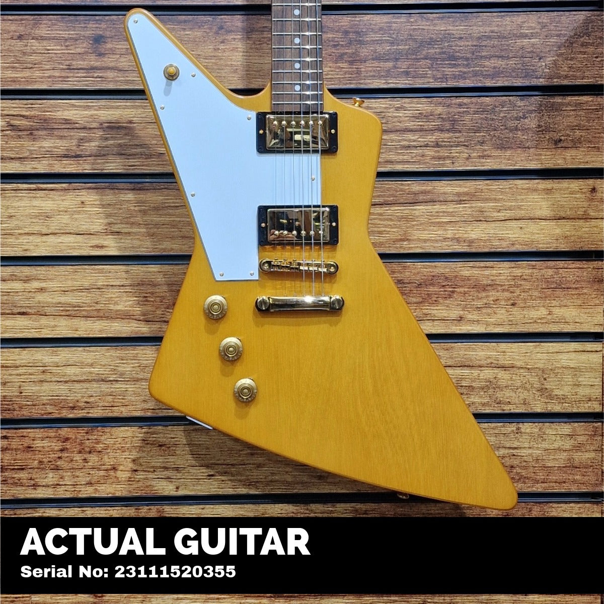 Epiphone 1958 Korina Explorer Left Handed, Aged Natural