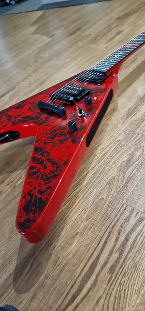 Second Hand Epiphone Jeff Waters Annihilation-II Flying-V Outfit; Annihilation Red: Serial No: 18052301580