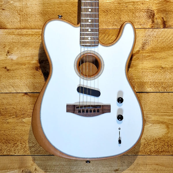 Second Hand Fender Acoustasonic Player Telecaster; Arctic White