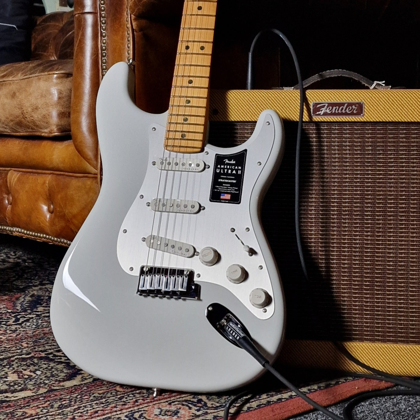 Fender American Ultra II Stratocaster; Maple Fingerboard; Avalanche