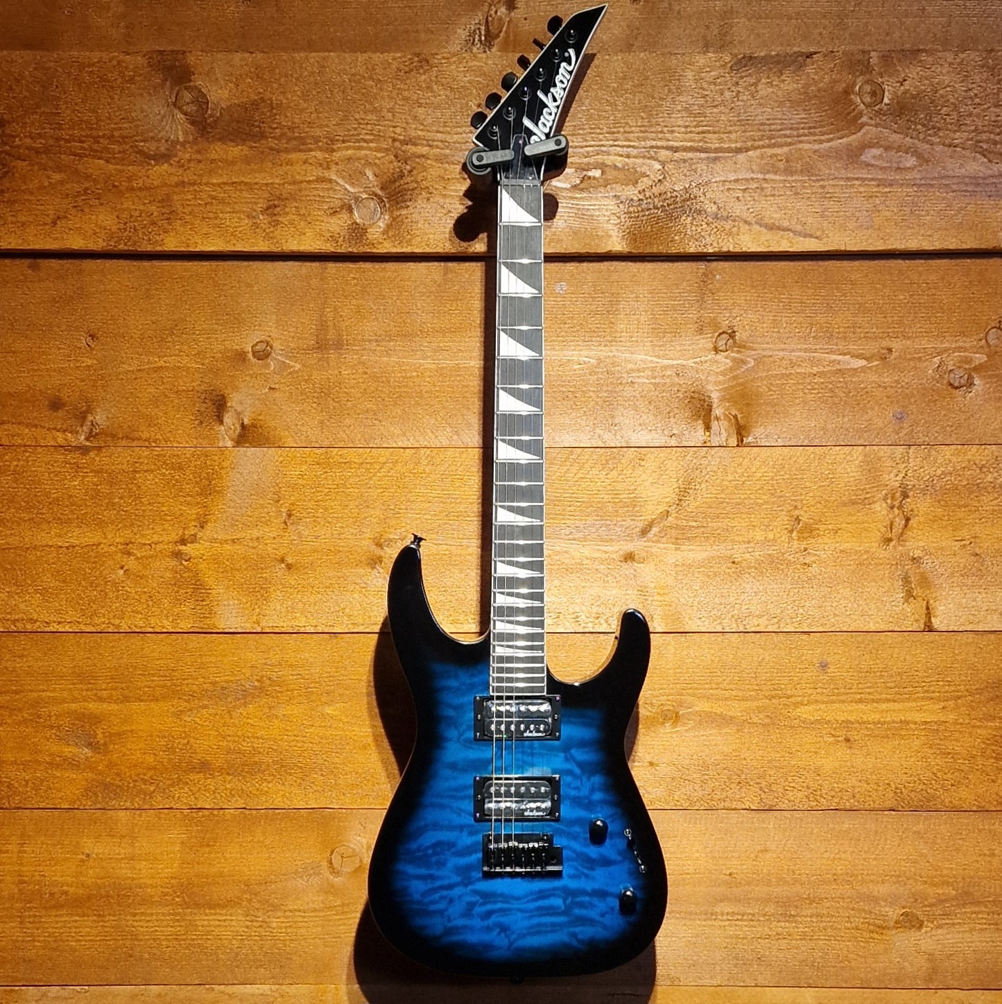 Jackson JS20 DKQ 2PT Electric Guitar; Transparent Blue Burst: Serial No: HEG230804562 | Second Hand